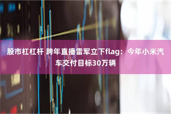 股市杠杠杆 跨年直播雷军立下flag：今年小米汽车交付目标30万辆